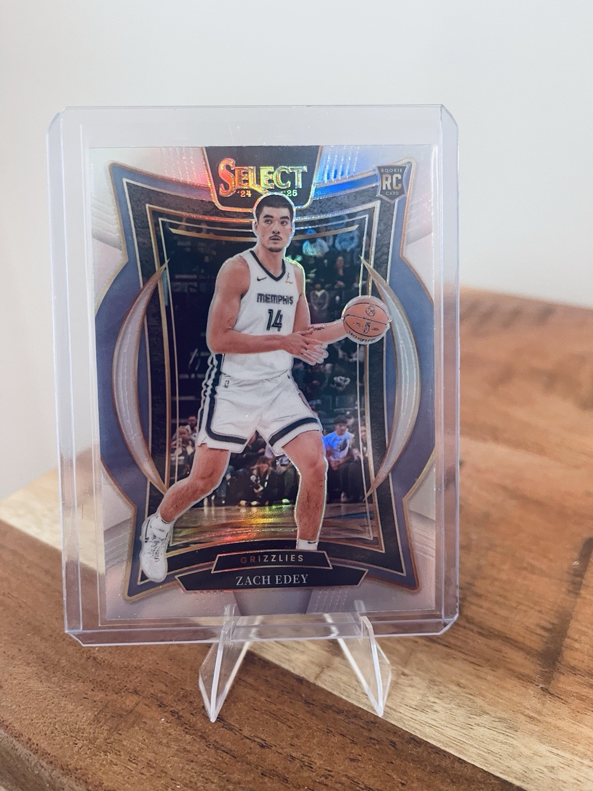 ZACH EDEY 2024-25 SELECT CONCOURSE SILVER TECTONIC PRIZM RC 98!