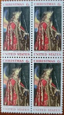Scott  1363 - Christmas Angel - MNH - 1968 - Block of 4