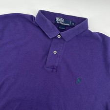 Polo Ralph Lauren Purple Cotton Short Sleeve Polo Shirt Mens Size Medium