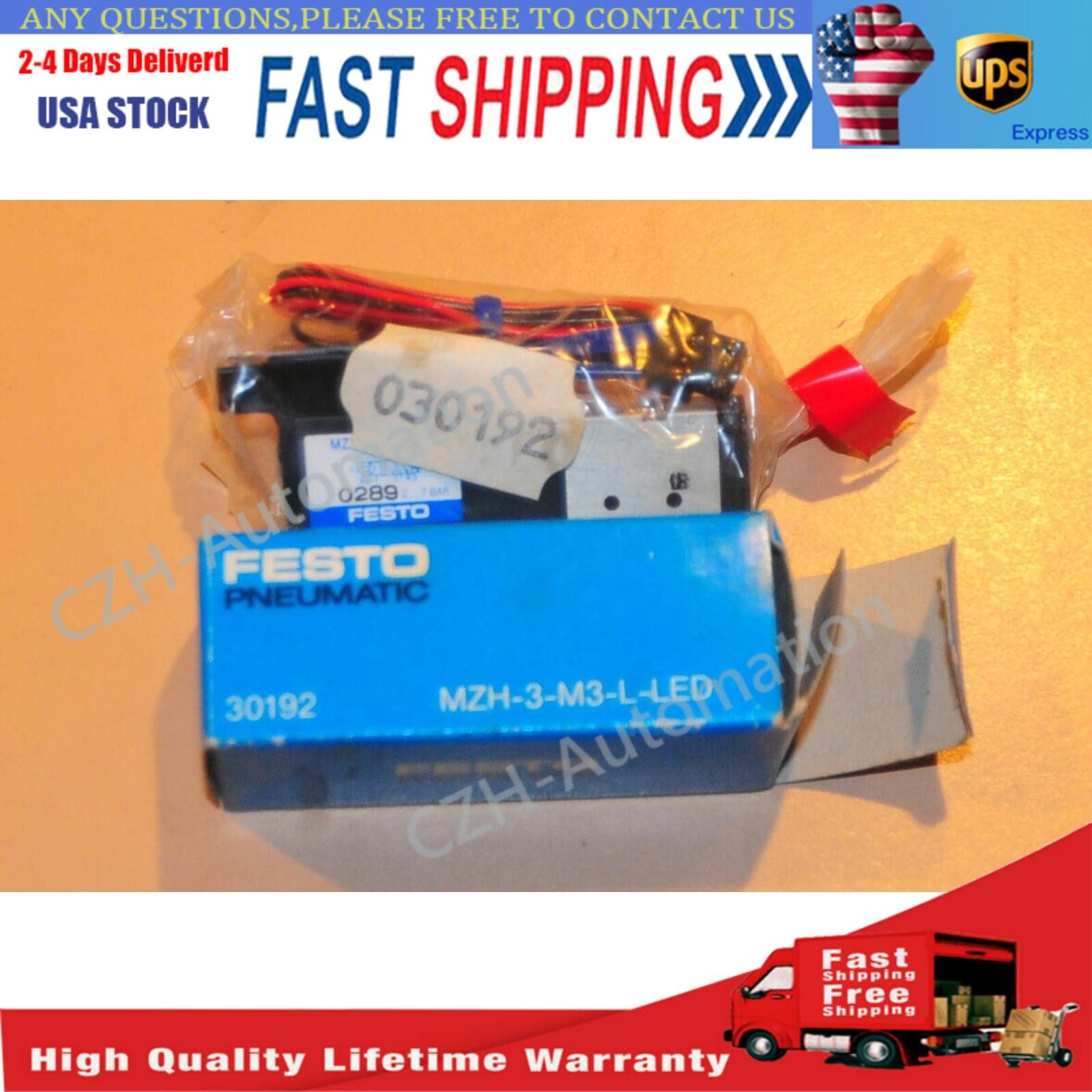 US FREE TAX New Festo MZH-3-M3-L-LED, 30192 Pneumatic Valve 30192 MZH-3-M3-L-LED