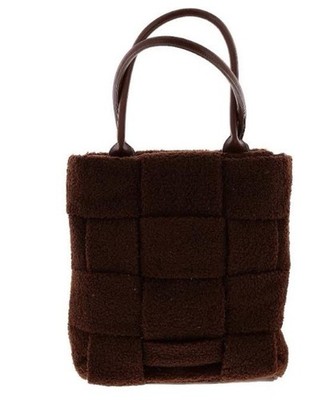 Very Unique Tweed Fabric Tote Bag (brown, unbranded, beautiful)