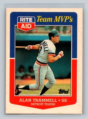 1988 Topps Rite-Aid Team MVP's #18 Alan Trammell Detroit Tigers Baseball Card