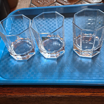 Luminarc Whiskeygläser-Set 3-tlg Glas transparent geometrisch facettiert