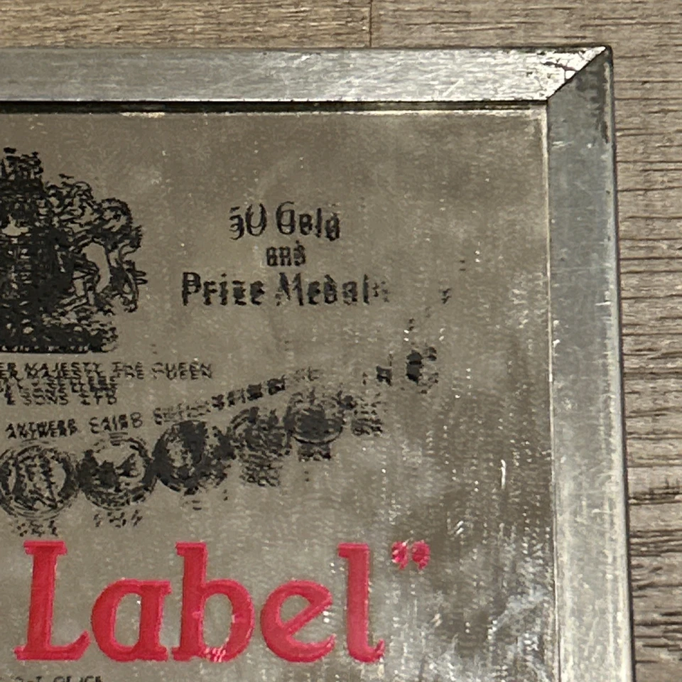 正品复古 Dewars 白色栏杆镜面-8x10 英寸-框架 — 第 3/4 张图片