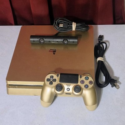 Sony PlayStation 4 Slim (PS4) 1TB Gold Console w/ Controller & Camera - 10.50 FW
