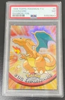 1999 Topps Pokémon TV Charizard #6 Rainbow Foil Blue Logo PSA 7