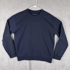 Abercrombie Fitch Sweatshirt Mens Large Blue Crewneck Pullover Spell Out Y2K