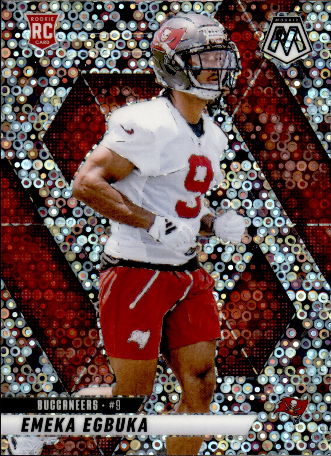 2025 Panini Mosaic #376 Emeka Egbuka Mosaic No Huddle Silver
