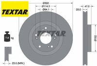 2X Bremsscheibe Textar 92177903 2 Bremsscheiben Vorderachse Vorne FüR Honda