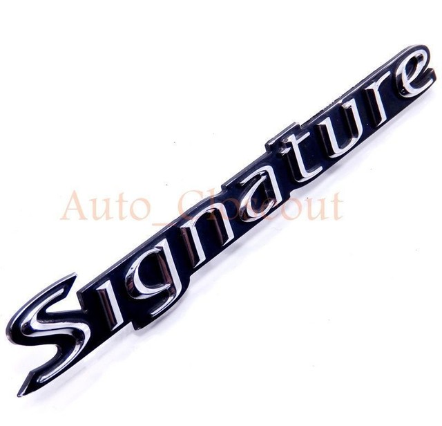 0311 Lincoln Town Car Signature Script Emblem Roof Pillar OEM 1PC 04