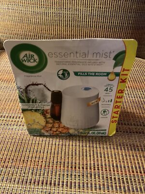Air Wick Essential Mist Coconut & Fresh Pineapple Diffuser Refill Starter Kit