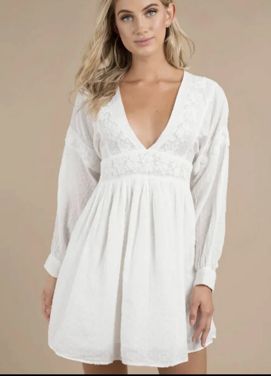 Swiss dot cheap dress white