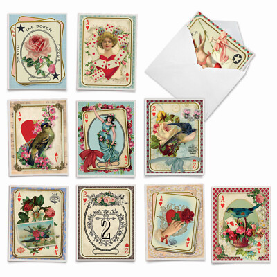 10 Pack Valentine'S Day Note Cards - All Decked Out