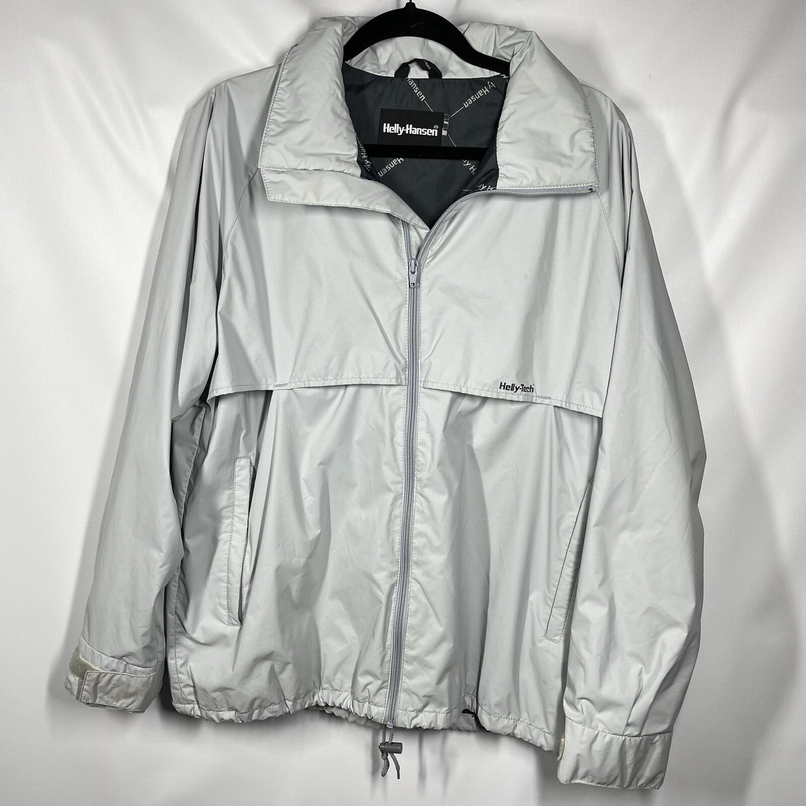 Helly Hansen Helly Tech Gray Hooded Jacket Mens L… - image 1