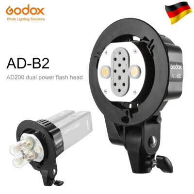 Godox AD-B2 Bowens Montieren doppel rohre Licht Kopf für AD200 Flash-Speedlite