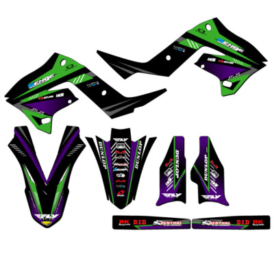 2003-2008 fits POLISPORT RESTYLE KX 250 SURGE Green Senge Graphics Kit