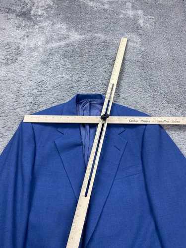 H Freeman & Son Blazer Men 42L Blue Tweed Sports Coat Career Jacket Vtg USA - Picture 12 of 14