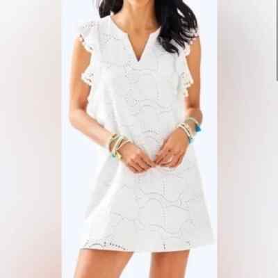 lilly pulitzer white mini dress Lilly Pulitzer Lennox Swing Mini Dress