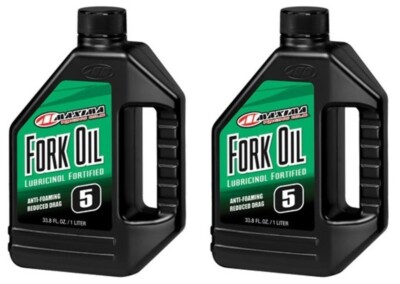 2ea-1 liter Maxima Motorcycle Fork Oil 5W -Dirt Bike-Motocross