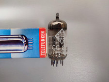 2x match ECC81 Telefunken (NOS/NIB) amplificatore valvolare 12AT7 ECC801S CV455 E81CC