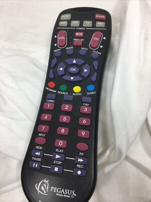 Rare Pegasus Satelite Television Universal Remote Control RT-U50 SAT
