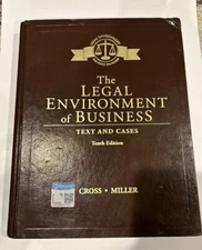 The Legal Environment of Business : Text and Cases 10 Edition Hardcover Book