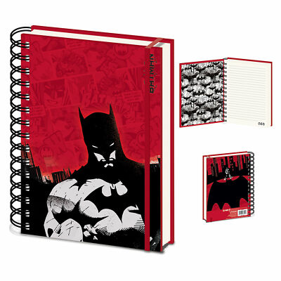 Batman - Red - Notizbuch A5, Spiralbindung, Notebook, Block