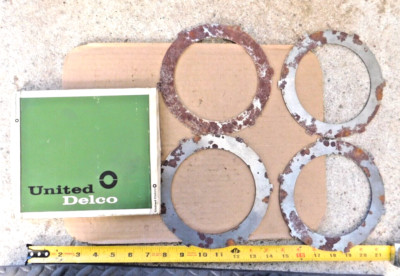 4 NOS UNITED DELCO GM NEUTRAL CLUTCH PLATES FOR 1956-64 OLDSMOBILE HYDRAMATIC