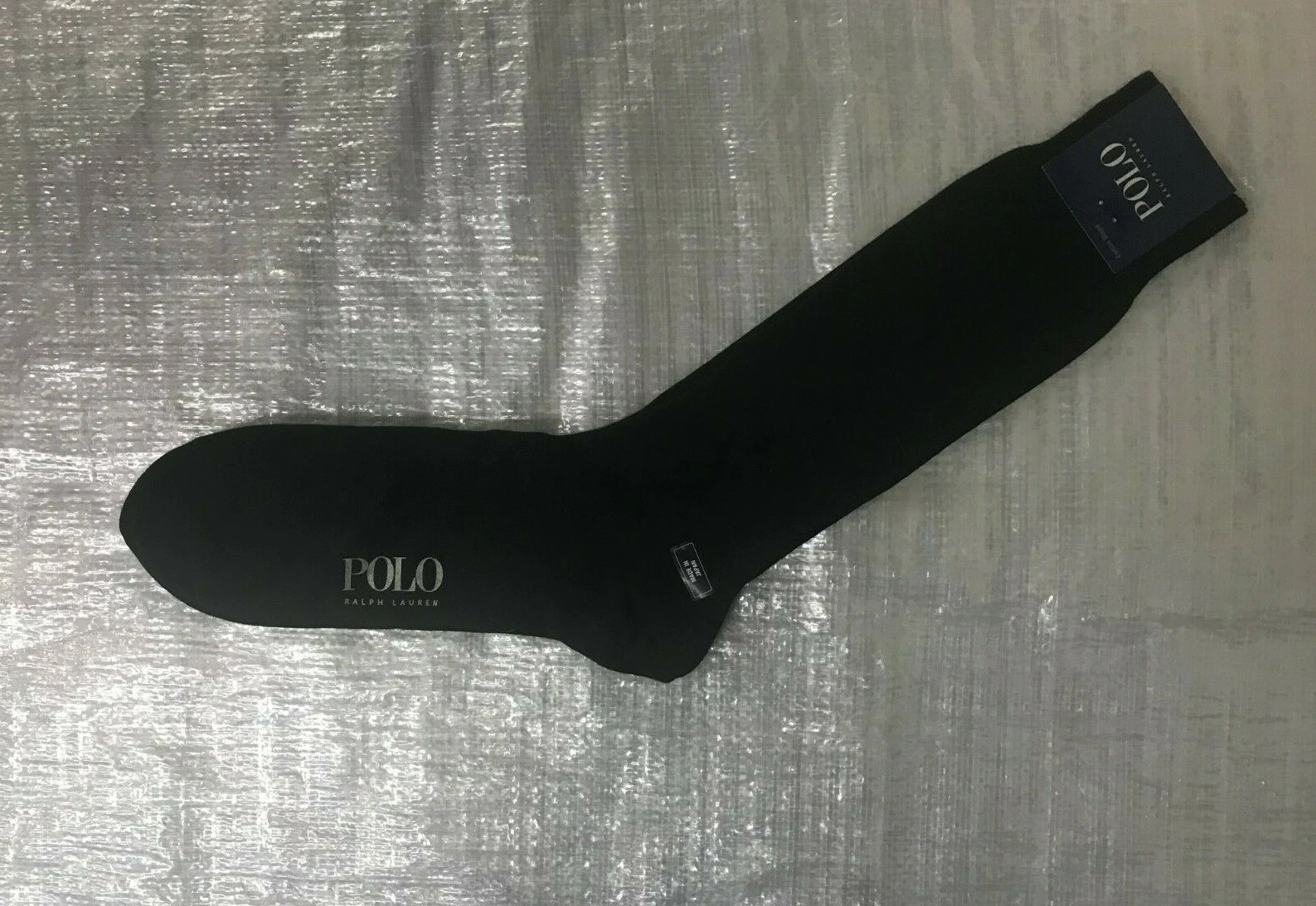 BNWT MEN'S " RALPH LAUREN " BLACK WITH PRINT COTTON BLEND SOCKS - SIZE 10-13 !