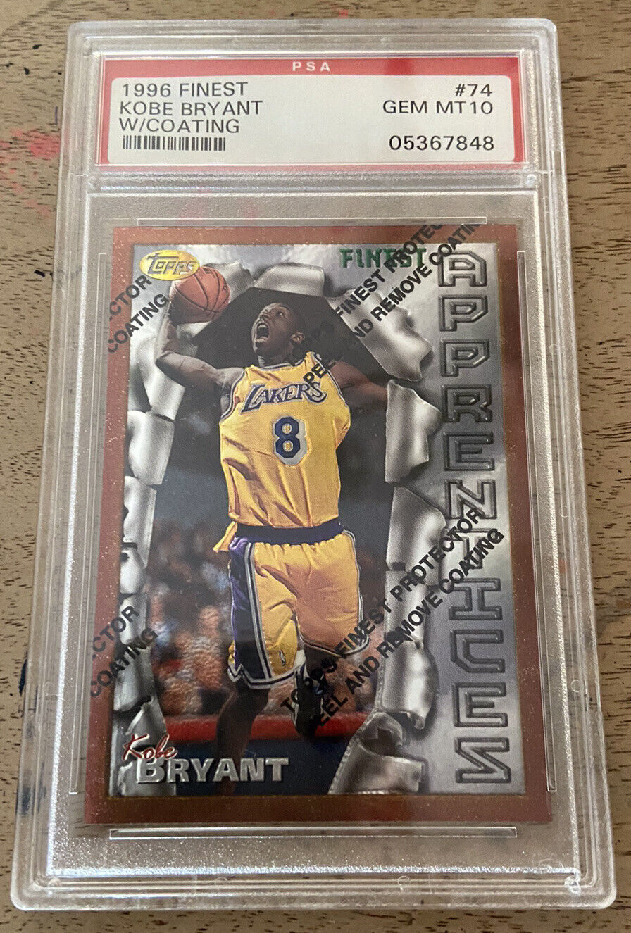 Image 1 - 1996 Topps Finest Kobe Bryant RC Rookie HOF PSA 10