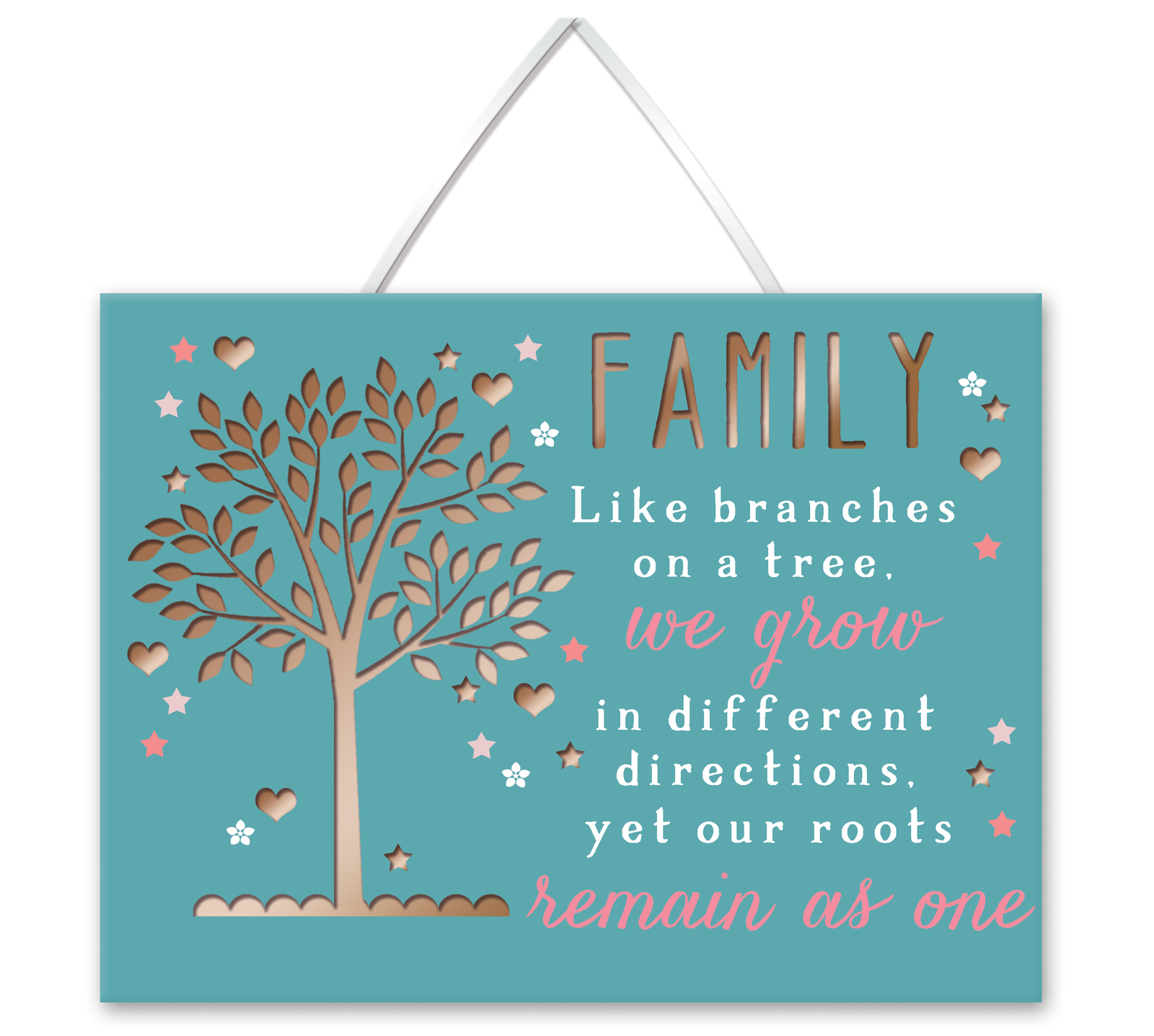 Family Tree Roots Hanging Plaque With Ribbon More Than Words Gift
