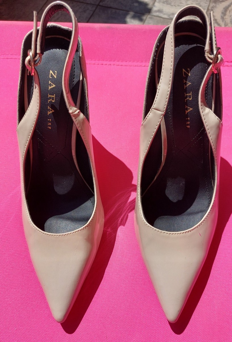Zara Slingbacks Pumps Lack 37 beige