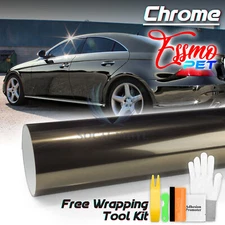 ESSMO PET Super Chrome Gray Stretch Car Vehicle Vinyl Wrap Decal Sticker Sheet