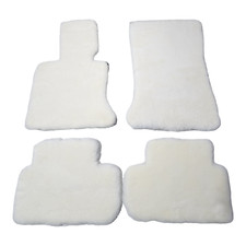 Genuine White Sheepskin Floor Mats fits Mercedes Benz X167 Maybach GLS 600
