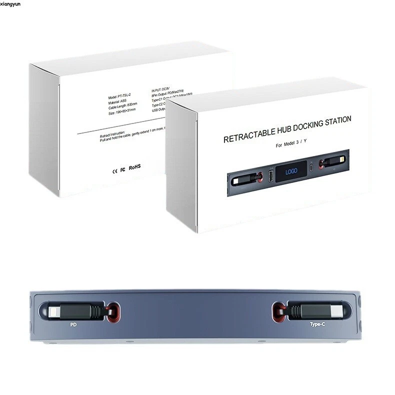 High quality USB Hub Fast Charge with Cable Adapter for Tesla Model 3/Y 2021-202 High quality USB Hub Fast Charge with Cable Adapter for Tesla Model 3/Y 2021-202