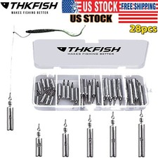 28pcs Fishing Weights Fishing Sinker Drop Shot Weights Fishing Weights Kit US