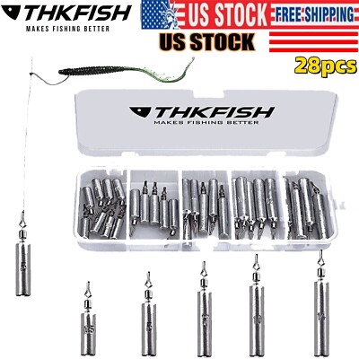 28pcs Fishing Weights Fishing Sinker Drop Shot Weights Fishing Weights Kit US