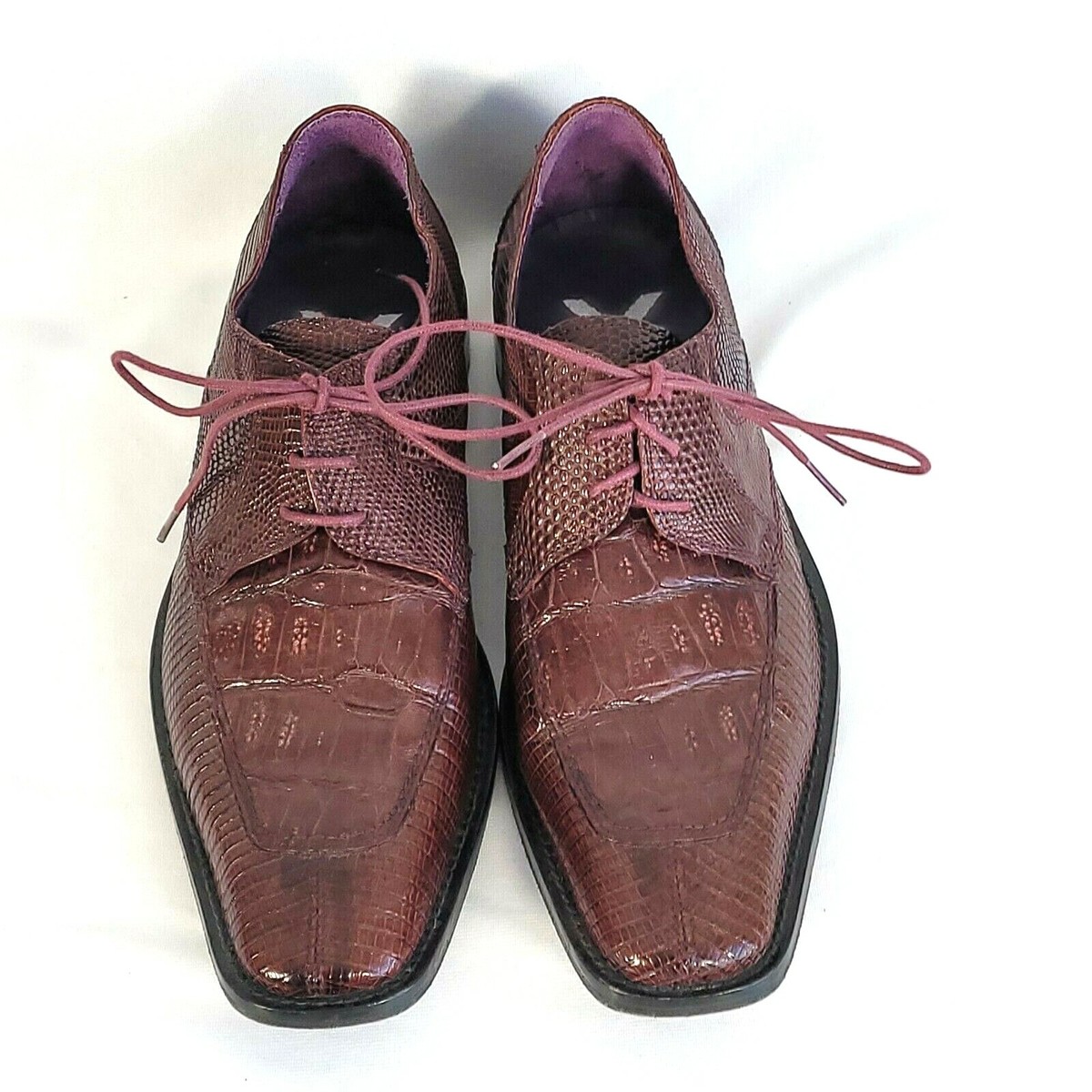 David Eden Brown Crocodile Leather Derbys‎ size 11 David Eden Mens Crocodile/Lizard Oxfords Sz | Mercari main image 2