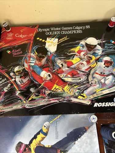 "10 posters total" 1988 winter olympic poster and Holly Flanders Signed Poster