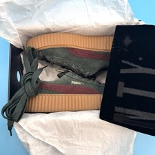 Puma Rihanna Fenty Gamuza Creepers Verde Burdeos Goma Talla 8