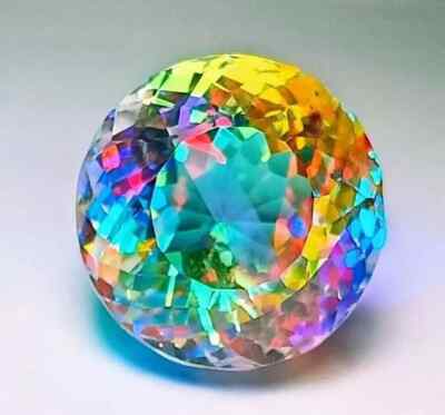 Rainbow Color 100Ct+ Natural Mystic Topaz EGL Certified ROUND CUT Loose Gemstone