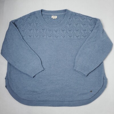 FatFace Pullover Knit Jumper Sweater Light Blue Womens Plus Size US 22 UK 18 