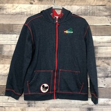 Disney Park Jacket Unisex XL Blue 2018 Embroidered Double Sided Coat Full Zip