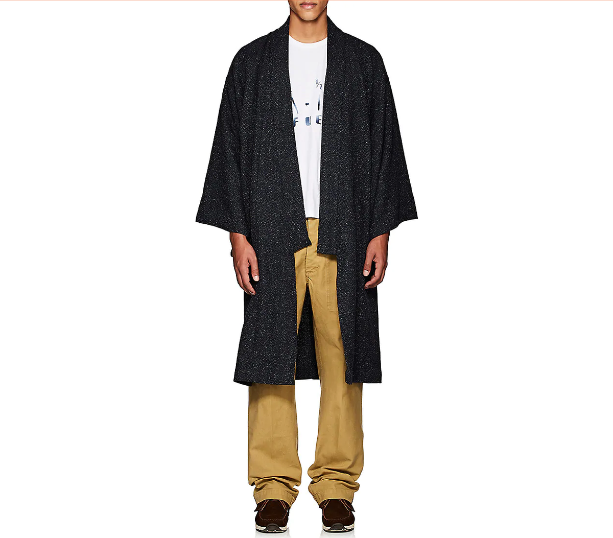 Authentic Visvim Yukata Coat Herringbone (SI/W/LI) size