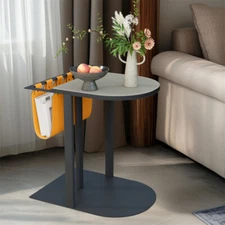 Narrow Sling Side Table Bedside Table with Magazine Rack Living Room Bedroom US