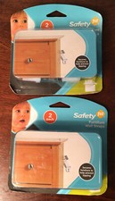NEW  SEALED  LOT OF 2 SAFETY 1ST FURNITURE WALL STRAPS  4 TOTAL
