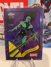 2025 Topps Chrome Marvel #25 Kronos Purple Shimmer Refractor 12/75