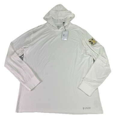 2 UNDR  Performance First Layer Tee Golf Hoodie NWT Men s L White STONEWALL CC