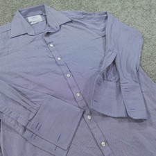 Charles Tyrwhitt Dress Shirt Mens 17.5 36 Extra Slim Fit French Cuff Button Up