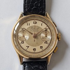 VIBREL-CRONO-RUOTA A COLONNE-VALJOUX 22-QUADRANTE BITONALE-MECCANICA LAVORATA